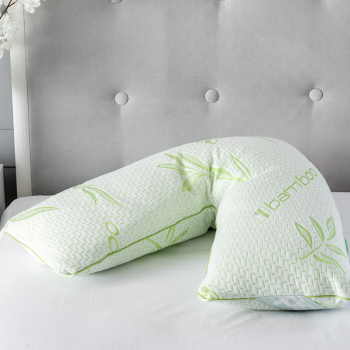 Bamboo Memory Foam Pregnancy V Shape Pillow