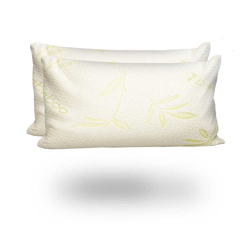 Bamboo Organic Memory Foam Pillow pair snugcitycouk