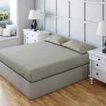 Non Iron Polycotton Plain Dyed Fitted Sheet Extra Deep 25cm Elasticated Skirt - Bunk - Light Grey