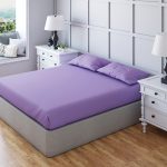 Non Iron Polycotton Plain Dyed Fitted Sheet Extra Deep 25cm Elasticated Skirt - Cot(60x120cm) - Lilac