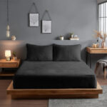 Teddy bear soft touch cuddly fitted sheet extra deep 30cm elasticated skirt - Single - Charcoal