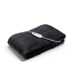 Electric Heated  Over Blanket Throw 6 Heat Settings Machine Washable Soft Touch - Black