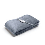 Electric Heated  Over Blanket Throw 6 Heat Settings Machine Washable Soft Touch - Grey