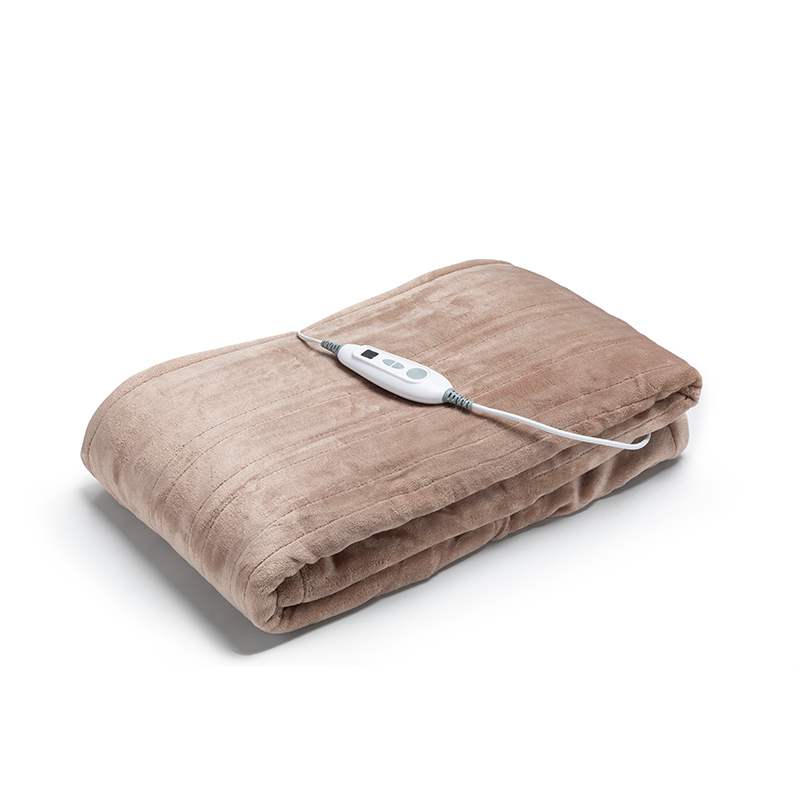 mink zs Electric Heated Over Blanket Throw 6 Heat Settings Machine Washable Soft Touch - Mink - Image 1