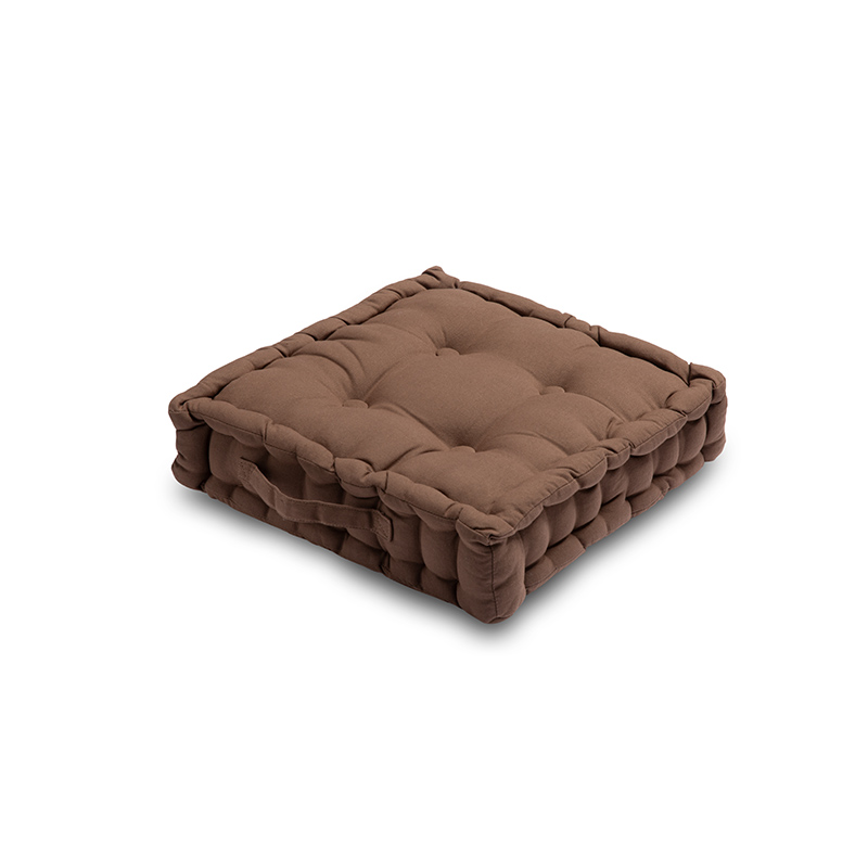 C BROWN LAYER b Seat Pad Cushion Booster 100% Cotton Cover 45cm Square - Chocolate - Image 1