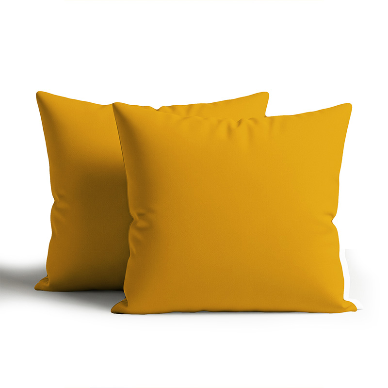 Yellow Waterproof Outdoor Garden Patio Cushion Cover And Inner Square Pack Of 2 or 4 - 45 x 45cm - Pack of 2 - Yellow - Image 1