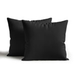 Waterproof Outdoor Garden Patio Cushion Cover And Inner Square Pack Of 2 or 4 - 45 x 45cm - Pack of 2 - Black