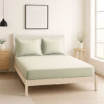 Luxury 200TC Oxford Border Pillowcase Pair Soft Feel - Cream