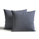 Waterproof Outdoor Garden Patio Cushion Cover And Inner Square Pack Of 2 or 4 - 45 x 45cm - Pack of 2 - Dark Grey