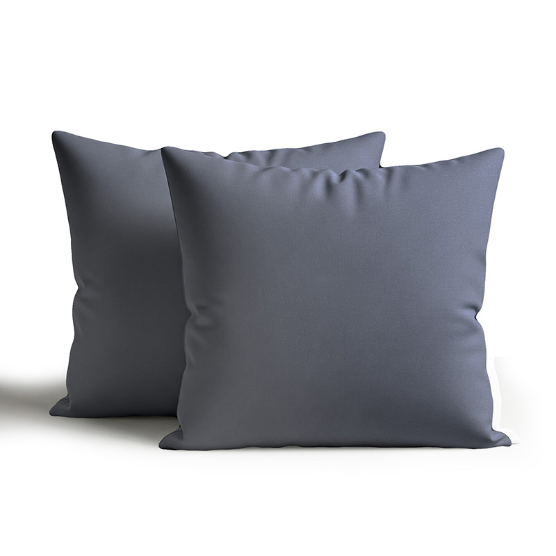 dark grey Waterproof Outdoor Garden Patio Cushion Cover And Inner Square Pack Of 2 or 4 - 45 x 45cm - Pack of 2 - Dark Grey - Image 1