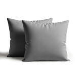 Waterproof Outdoor Garden Cushion Covers Patio Cushion Cover Cases Square Pack Of 2 or 4 - Pack of 2 - 45 x 45cm - Light Grey
