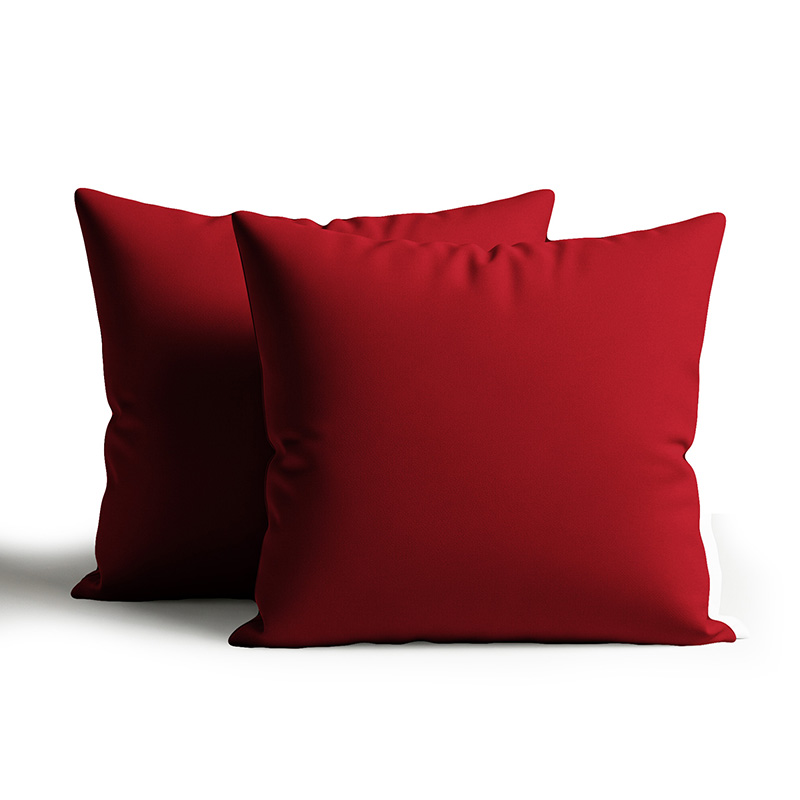 red Waterproof Outdoor Garden Patio Cushion Cover And Inner Square Pack Of 2 or 4 - 45 x 45cm - Pack of 2 - Red - Image 1