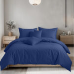 Plain Dyed Easy Care Polycotton Duvet Cover And Pillowcases Set Bed Linen - Single - Royal Blue