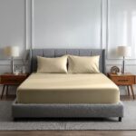Luxury 200TC Soft Touch Fitted Sheet Bed Linen 40cm Extra Deep Skirt - Cream - Small Double 4FT