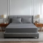 Luxury 200TC Soft Touch Fitted Sheet Bed Linen 40cm Extra Deep Skirt - Grey - Single