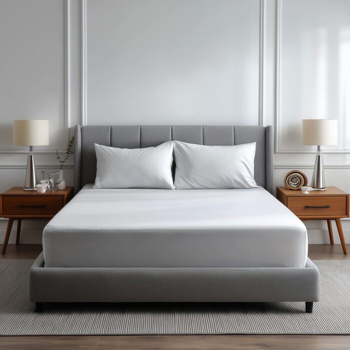 Luxury 200TC Soft Touch Fitted Sheet Bed Linen 40cm Extra Deep Skirt