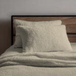 Teddy Bear Fleece Super Soft Cosy Pillow Case Pair - Beige