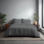 Microfibre Soft Touch Duvet Cover And Pillowcase/s Set Bed Linen - Grey - King