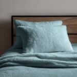 Teddy Bear Fleece Super Soft Cosy Pillow Case Pair - Duck Egg