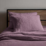 Teddy Bear Fleece Super Soft Cosy Pillow Case Pair - Lilac