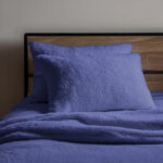 Teddy Bear Fleece Super Soft Cosy Pillow Case Pair - Navy Blue