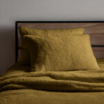 Teddy Bear Fleece Super Soft Cosy Pillow Case Pair - Ochre