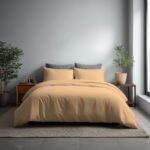 Microfibre Soft Touch Duvet Cover And Pillowcase/s Set Bed Linen - Latte - Double