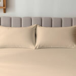 Microfibre Soft Touch Plain Dyed Housewife Pillowcase Pair - Cream