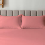 Microfibre Soft Touch Plain Dyed Housewife Pillowcase Pair - Pink