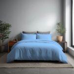 Microfibre Soft Touch Duvet Cover And Pillowcase/s Set Bed Linen - Sky - King