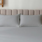 Microfibre Soft Touch Plain Dyed Housewife Pillowcase Pair - Silver