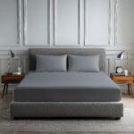 Luxury 200TC Soft Touch Fitted Sheet Bed Linen 30cm Extra Deep Skirt - Grey - Single