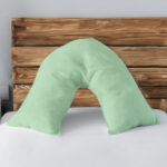 Microfibre Soft Touch V Shape Plain Dyed Pillowcase - Duck Egg