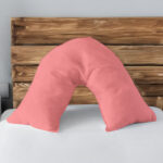 Microfibre Soft Touch V Shape Plain Dyed Pillowcase - Pink