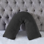 Teddy Bear Fleece Super Soft Cosy V Shape Pillowcase - Black