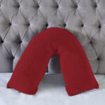 Teddy Bear Fleece Super Soft Cosy V Shape Pillowcase - Red