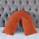 Teddy Bear Fleece Super Soft Cosy V Shape Pillowcase - Tangerine