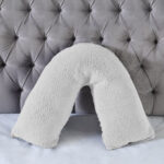 Teddy Bear Fleece Super Soft Cosy V Shape Pillowcase - White