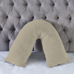 Teddy Bear Fleece Super Soft Cosy V Shape Pillowcase - Beige