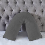 Teddy Bear Fleece Super Soft Cosy V Shape Pillowcase - Charcoal
