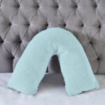 Teddy Bear Fleece Super Soft Cosy V Shape Pillowcase - Duck Egg