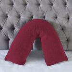 Teddy Bear Fleece Super Soft Cosy V Shape Pillowcase - Plum
