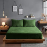 Teddy bear soft touch cuddly fitted sheet extra deep 30cm elasticated skirt - King - Sage