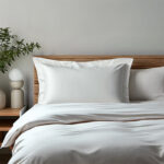 Luxury 400TC Sateen Cotton Oxford Pillowcase Pair Hotel Quality - White