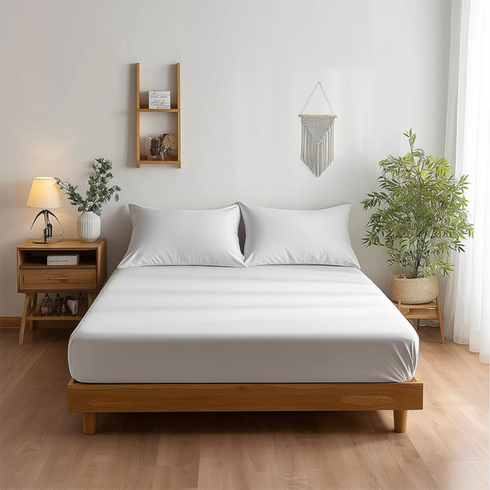 Luxury 400TC Sateen Soft Touch Hotel Quality Fitted Sheet Bed Linen 40cm Extra Deep Skirt