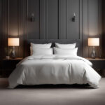 Luxury 400TC Cotton Sateen Hotel Quality Duvet Cover And Pillowcases Set Bed Linen - Double - White