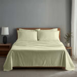 Luxury 400TC Sateen Soft Touch Hotel Quality Flat Sheet Bed Linen - Super King - Cream