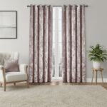 Crushed Velvet Eyelet Curtains Luxurious Finish for Contemporary Homes - 66 x 72 - Blush Pink