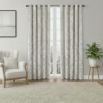 Crushed Velvet Eyelet Curtains Luxurious Finish for Contemporary Homes - 66 x 54 - Cream