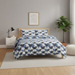 Triangle Duvet Set Stylish Geometric Print Bedding for Bedroom Decor - Single